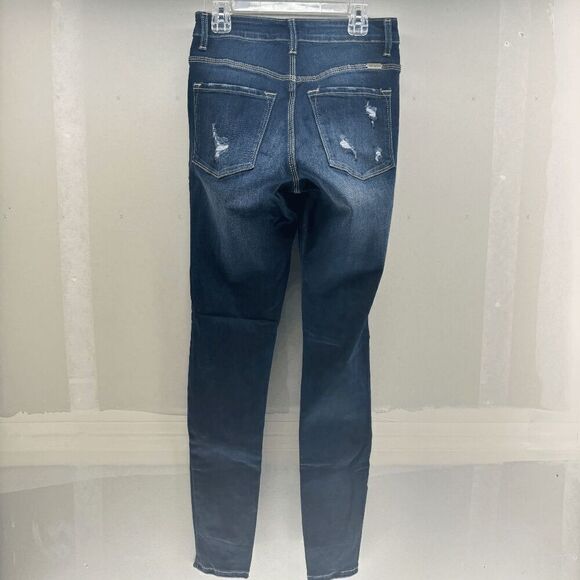 KANCAN Los Angeles Button Fly Skinny Jeans KC6192D Distressed Stretch Size W5/27 - Picture 4 of 9